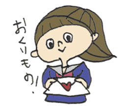 Nice schoolgirl in motion sticker #12519511