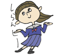 Nice schoolgirl in motion sticker #12519514