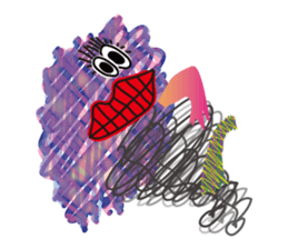 Jumping on sugar tongue sticker #12519954