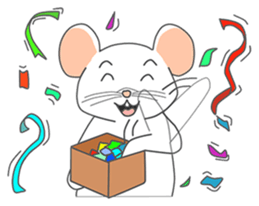 klik the white mouse sticker #12520171