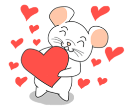 klik the white mouse sticker #12520180