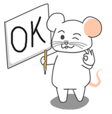 klik the white mouse sticker #12520182