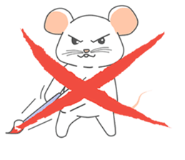 klik the white mouse sticker #12520186
