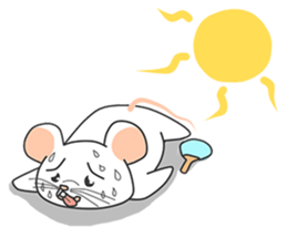 klik the white mouse sticker #12520187