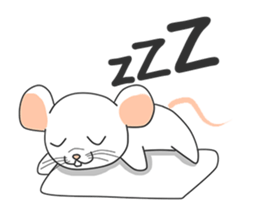 klik the white mouse sticker #12520197