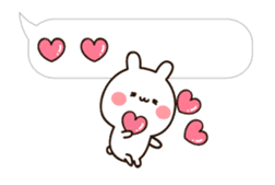 Moving lovely white rabbit chan sticker #12520366