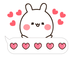 Moving lovely white rabbit chan sticker #12520367