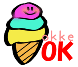 English and Japanese pronunciation smile sticker #12520471