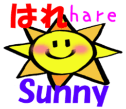 English and Japanese pronunciation smile sticker #12520473