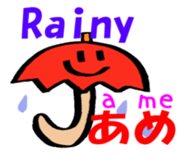 English and Japanese pronunciation smile sticker #12520477