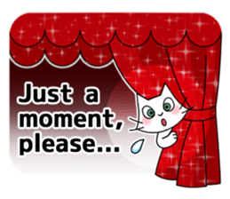 Cheerful & Sweet ! White Cat sticker #12520625