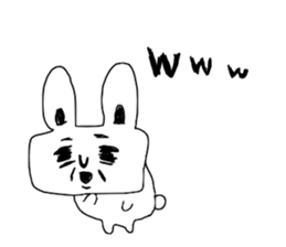 The Rabbit which needs to take a break sticker #12521395