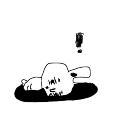 The Rabbit which needs to take a break sticker #12521415