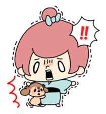 Japanese style ogurakomachi sticker. sticker #12521671