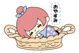 Japanese style ogurakomachi sticker. sticker #12521692