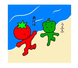 poker face tomato2 sticker #12522080