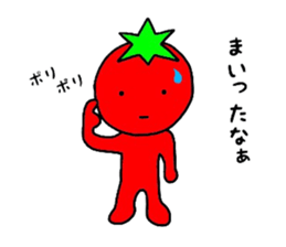 poker face tomato2 sticker #12522096