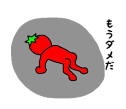 poker face tomato2 sticker #12522110