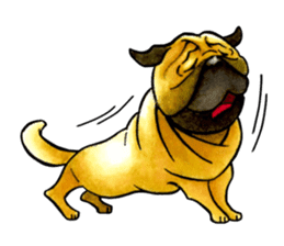 An ugly but cute dog. sticker #12522229