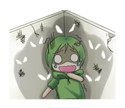 A little cat girl and the frog gamer sticker #12522349