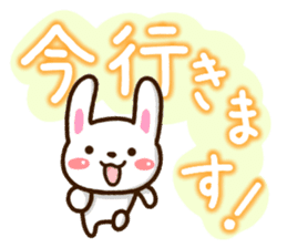 Mischievous cute rabbit sticker #12523050