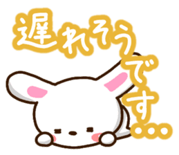 Mischievous cute rabbit sticker #12523052