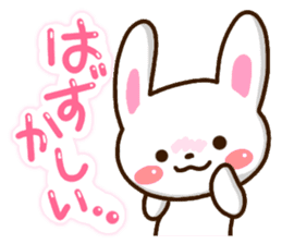 Mischievous cute rabbit sticker #12523057