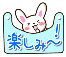 Mischievous cute rabbit sticker #12523059