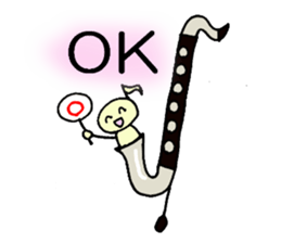 BassClarinet player's daily life sticker #12525336