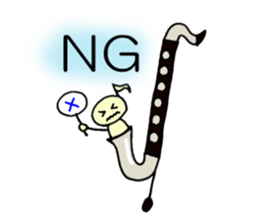 BassClarinet player's daily life sticker #12525337