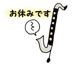 BassClarinet player's daily life sticker #12525339
