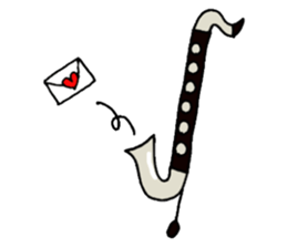 BassClarinet player's daily life sticker #12525354