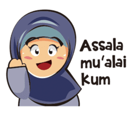 Cute fun hijab sticker #12525942