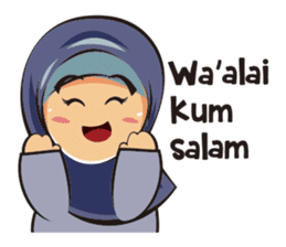 Cute fun hijab sticker #12525943