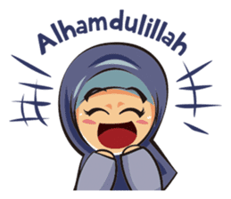 Cute fun hijab sticker #12525948