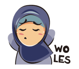 Cute fun hijab sticker #12525953