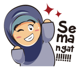 Cute fun hijab sticker #12525954