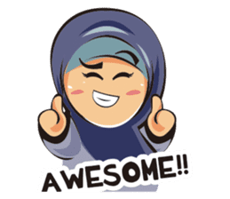 Cute fun hijab sticker #12525956