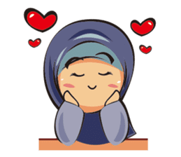 Cute fun hijab sticker #12525962