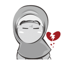 Cute fun hijab sticker #12525963