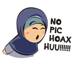 Cute fun hijab sticker #12525969