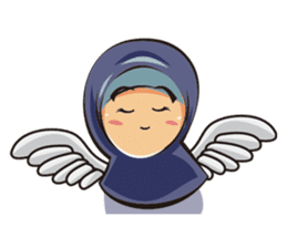 Cute fun hijab sticker #12525980
