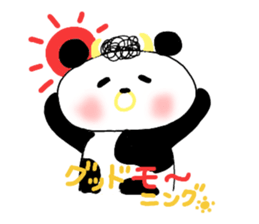 Natural perm panda sticker #12526447