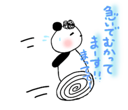 Natural perm panda sticker #12526450