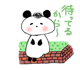 Natural perm panda sticker #12526454