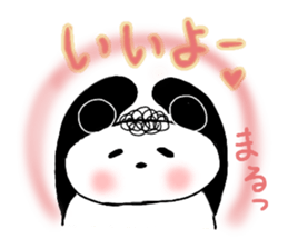 Natural perm panda sticker #12526456