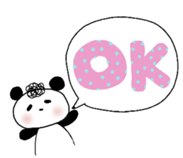 Natural perm panda sticker #12526458