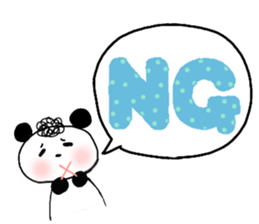 Natural perm panda sticker #12526459