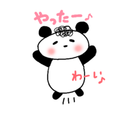 Natural perm panda sticker #12526460