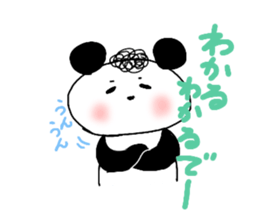 Natural perm panda sticker #12526463